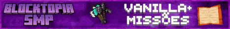 Minecraft server banner for Blocktopia