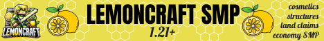 Minecraft server banner for Lemoncraft SMP