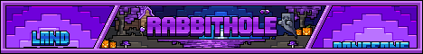 Minecraft server banner for Rabbit Hole SMP