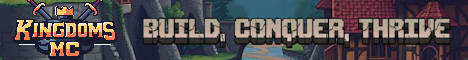 Minecraft server banner for KingdomsMC