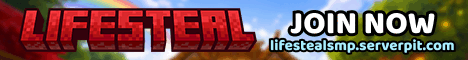 Minecraft server banner for Creative Lifesteal SMP