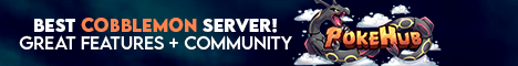 Minecraft server banner for Pokehub