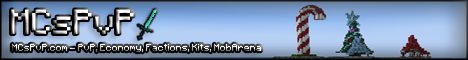 Minecraft server banner for MCsPVP