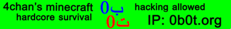 Minecraft server banner for 0b0t.org